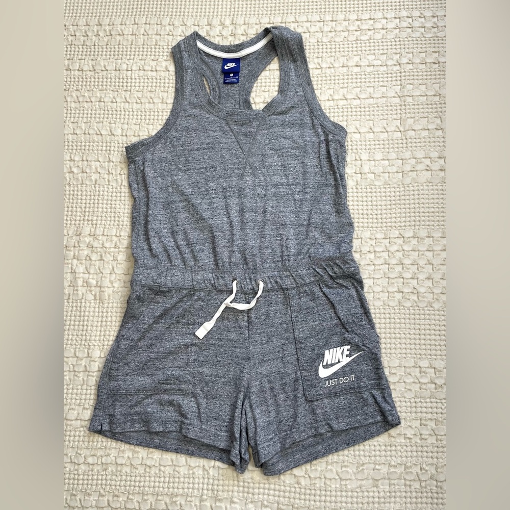 Nike‎ NSW Sportwear Gym Vintage Short Romper Gray Small